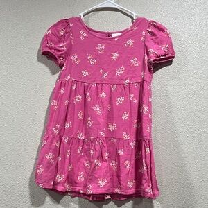 Jumping Beans Girls' Pink Floral Tiered Dress